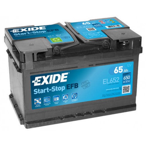 Аккумулятор Exide Start-Stop EFB 65 А/ч 650 A, Обратная полярность EL652, размеры 278x175x175