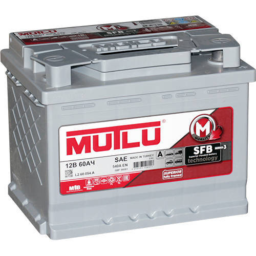 Аккумулятор Mutlu SFB 60 а/ч 540 А, 242x175x190, Обратная полярность (-+)