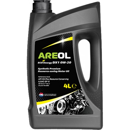 Моторное масло Areol ECO Energy DX1 0w20 5 литров, синтетическое