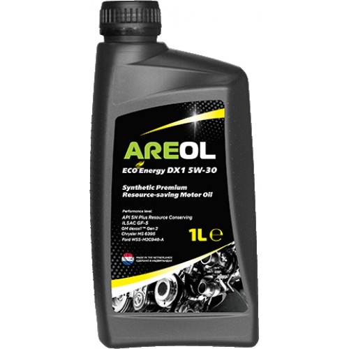 Моторное масло Areol ECO Energy DX1 5w30 1 литр, синтетическое