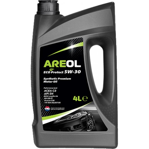 Моторное масло Areol ECO Protect 5w30 4 литра, синтетическое