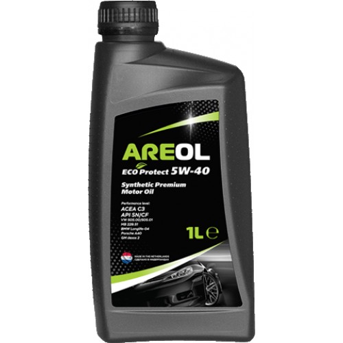Моторное масло Areol ECO Protect 5w40 1 литр, синтетическое