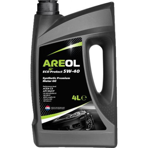 Моторное масло Areol ECO Protect 5w40 4 литра, синтетическое