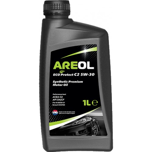 Моторное масло Areol ECO Protect C2 5w30 1 литр, синтетическое