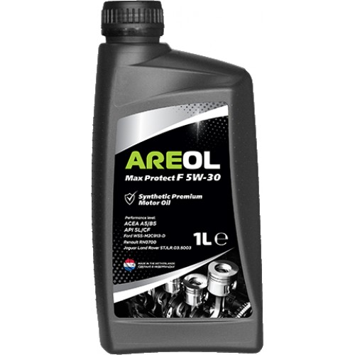 Моторное масло Areol Max Protect F 5w30 1 литр, синтетическое