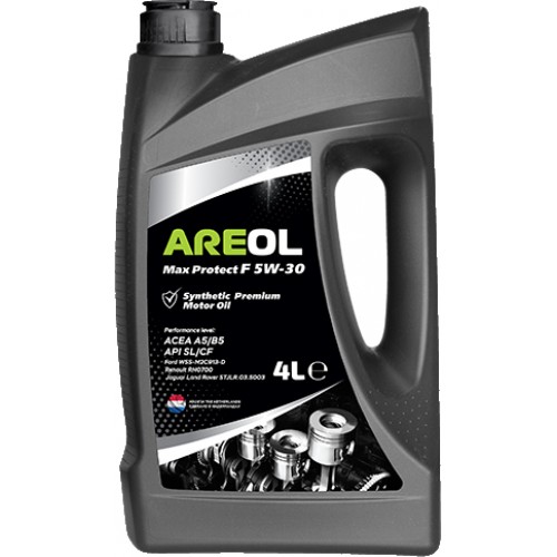 Моторное масло Areol Max Protect F 5w30 4 литра, синтетическое