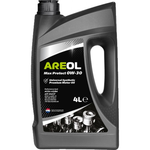 Моторное масло Areol Max Protect 0w30 4 литра, синтетическое