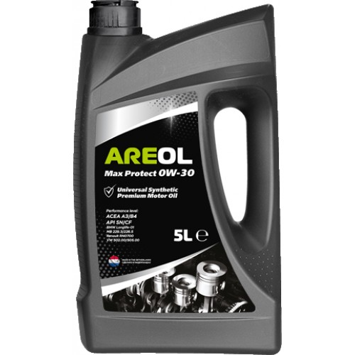 Моторное масло Areol Max Protect 0w30 5 литров, синтетическое