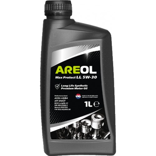 Моторное масло Areol Max Protect LL 5w30 1 литр, синтетическое