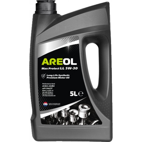 Моторное масло Areol Max Protect LL 5w30 5 литров, синтетическое
