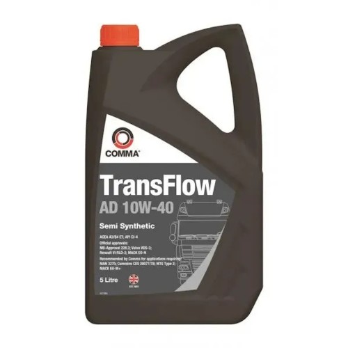 Моторное масло Comma TransFlow AD 10w40 5 литров, полусинтетическое