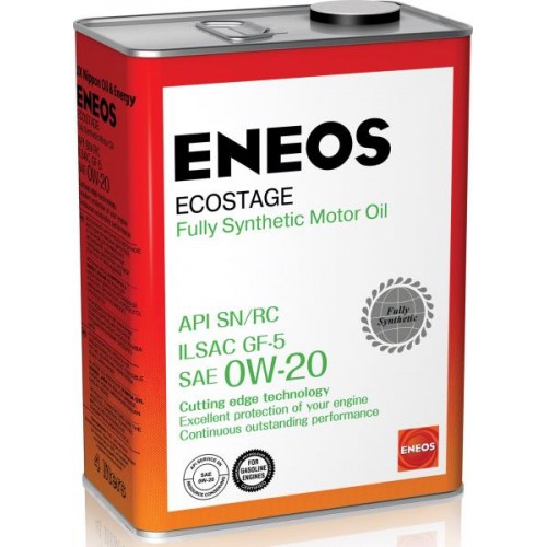 Моторное масло ENEOS Ecostage 0w20 4 литра, синтетическое