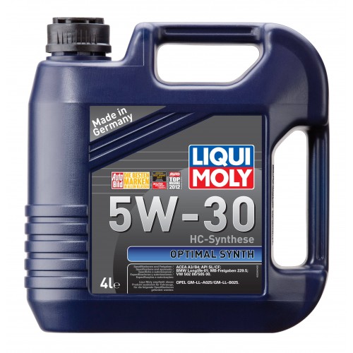 Моторное масло Liqui Moly Optimal 5w30 4 литра, синтетическое