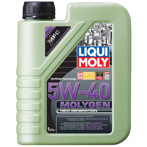 Моторное масло Liqui Moly Molygen New Generation 5w40 1 литр, синтетическое