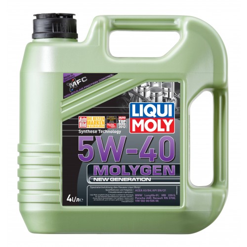 Моторное масло Liqui Moly Molygen New Generation 5w40 4 литра, синтетическое