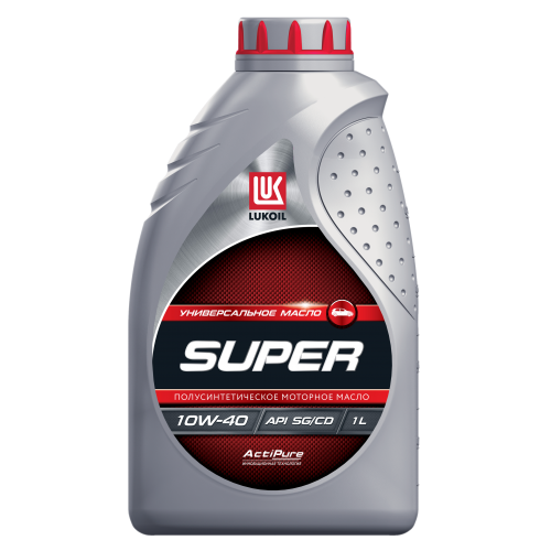 Моторное масло Lukoil Супер 10w40 1 литр, полусинтетическое