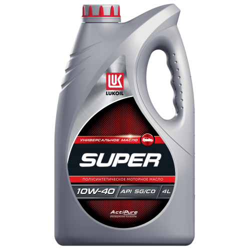 Моторное масло Lukoil Супер 10w40 4 литра, полусинтетическое