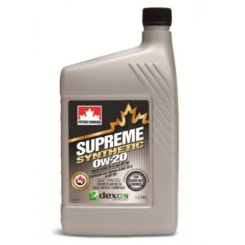 Моторное масло Petro-Canada SUPREME SYNTHETIC 0w20 1 литр, синтетическое