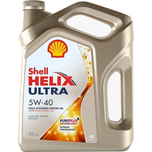 Моторное масло Shell Helix Ultra 5w40 4 литра, синтетическое