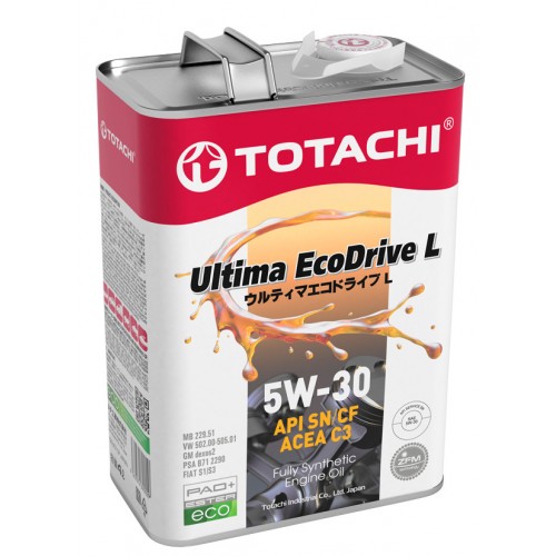 Моторное масло Totachi Ultima EcoDrive L 5w30 4 литра, синтетическое