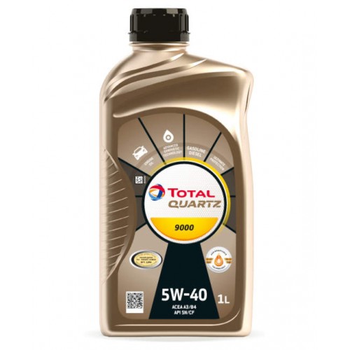 Моторное масло Total QUARTZ 9000 5w40 1 литр, синтетическое