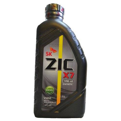 Моторное масло ZIC X7 Diesel 10w40 1 литр, синтетическое