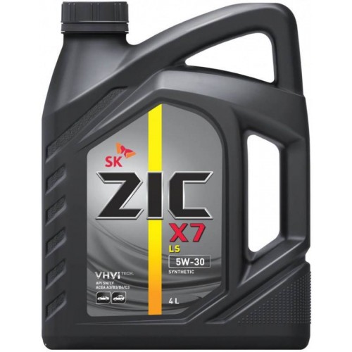 Моторное масло ZIC X7 LS 5w30 4 литра, синтетическое