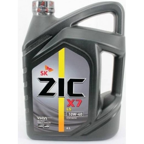 Моторное масло ZIC X7 LS 10w40 6 литров, синтетическое