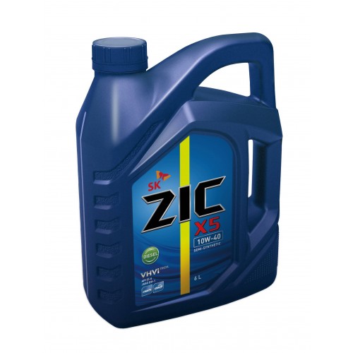 Моторное масло ZIC X5 Diesel 10w40 6 литров, полусинтетическое