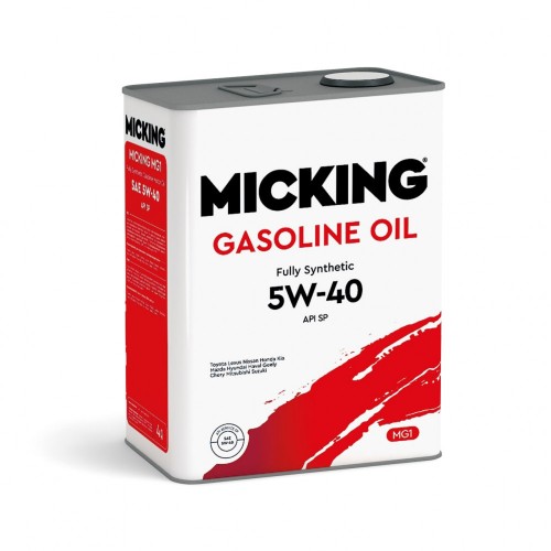Моторное масло Micking MG1 5w40 4 литра, синтетическое
