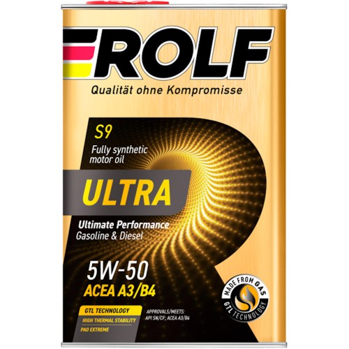 Моторное масло Rolf ULTRA 5w50 1 литр, синтетическое