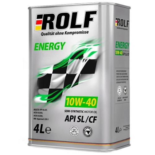 Моторное масло Rolf Energy 10w40 4 литра, полусинтетическое