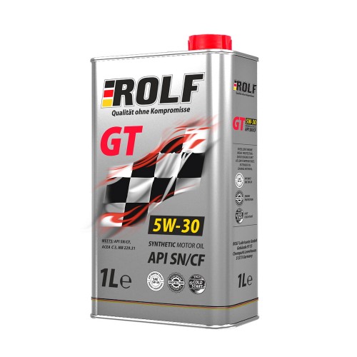 Моторное масло Rolf GT SN/CF 5w30 1 литр, синтетическое