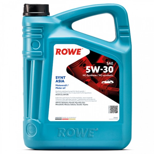 Моторное масло Rowe HIGHTEC SYNT ASIA 5W30 4 литра, синтетическое