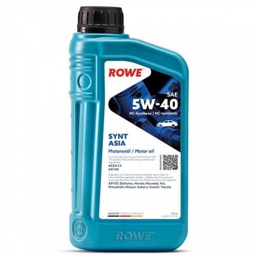 Моторное масло Rowe HIGHTEC SYNT ASIA 5W40 1 литр, синтетическое