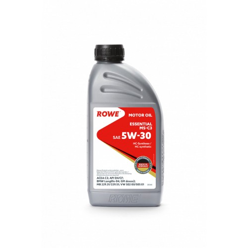 Моторное масло Rowe ESSENTIAL MS-C3 5W30 1 литр, синтетическое