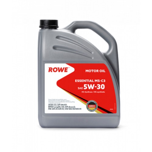 Моторное масло Rowe ESSENTIAL MS-C3 5W30 4 литра, синтетическое