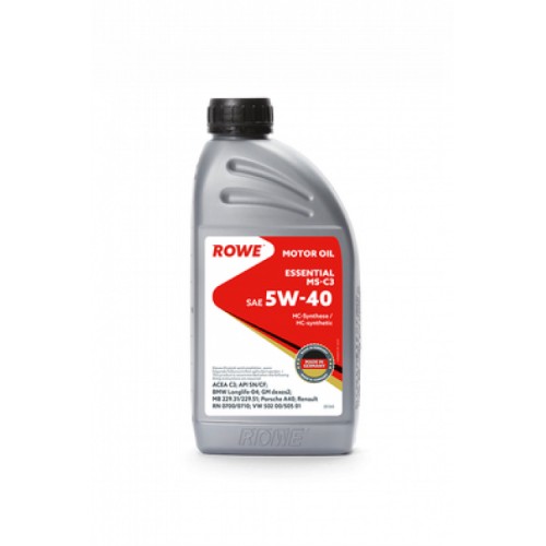 Моторное масло Rowe ESSENTIAL MS-C3 5W40 1 литр, синтетическое
