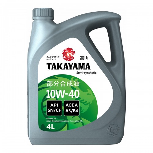Моторное масло Takayama 10w40 4 литра, полусинтетическое