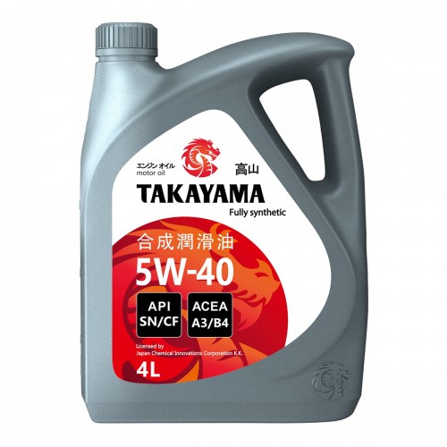 Моторное масло Takayama 5w40 4 литра, синтетическое
