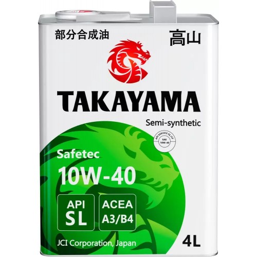 Моторное масло Takayama 10w40 4 литра, полусинтетическое