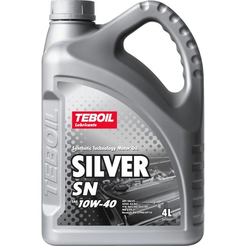 Моторное масло TEBOIL Silver SN 10W40 10w40 4 литра, полусинтетическое