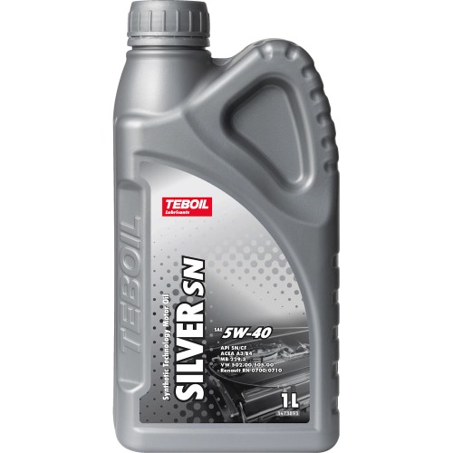 Моторное масло TEBOIL Silver SN 5W40 5w40 1 литр, полусинтетическое