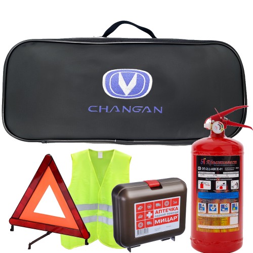 Набор автомобилиста 5 предметов для ТО, сумка экокожа с логотипом Changan для ТО