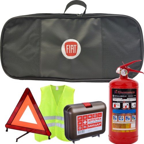 Набор автомобилиста 5 предметов для ТО, сумка ткань с логотипом FIAT для ТО