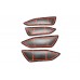 Дверные вставки в экокоже на Лада Веста, дизайн горизонтальный ромб (Серая нить) M04VESUG0116