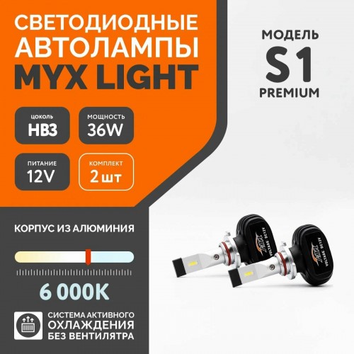 Светодиодные лампы HB3 S1 Premium
